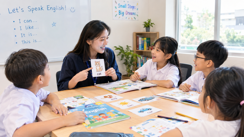 Belajar Bahasa Inggris SD melalui aktivitas speaking bersama mentor